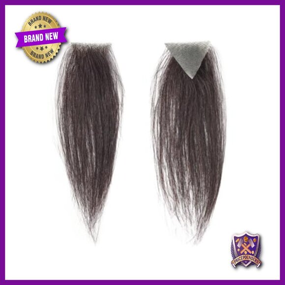 Human Hair Tape-On Triangle Hair Patch for Hair Loss Temples 2Pcs main image 4